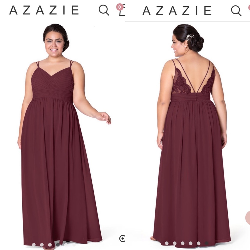 Azazie Blake in Cabernet Size 18